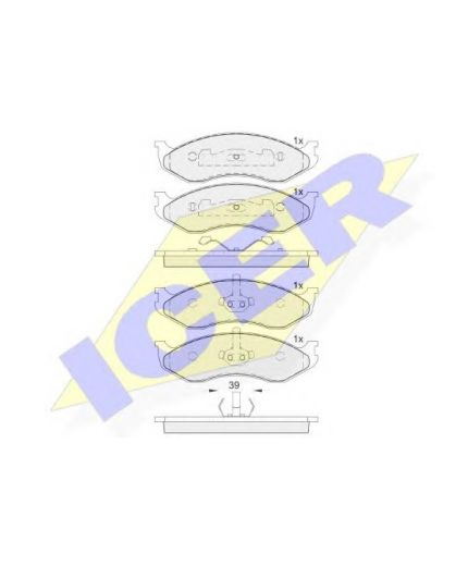 ICER Колодки дисковые