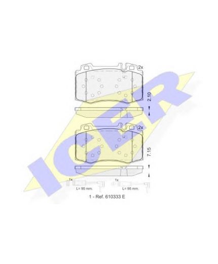 ICER Колодки дисковые