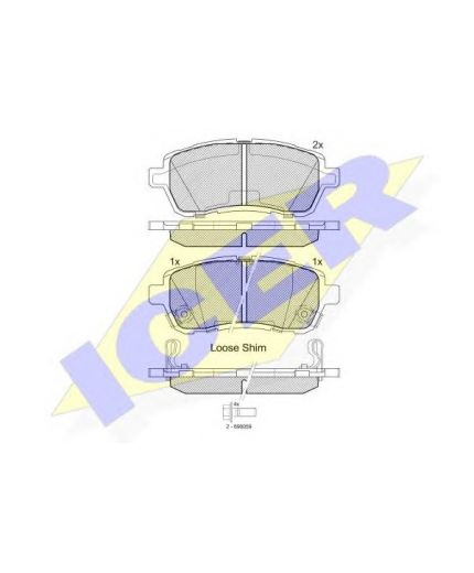 ICER Колодки дисковые