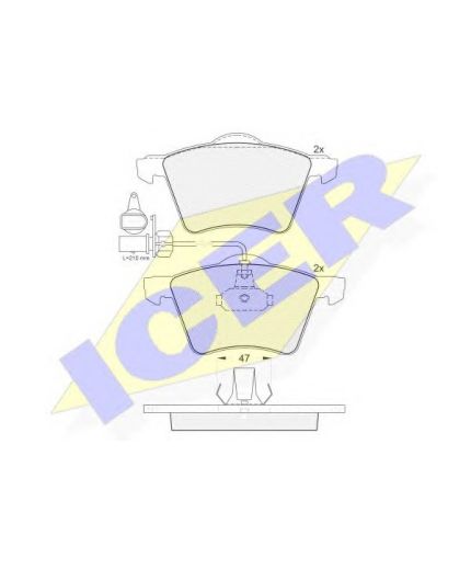 ICER Колодки дисковые