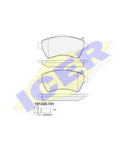 ICER Колодки дисковые