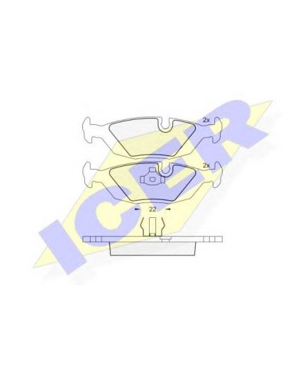 ICER Колодки дисковые