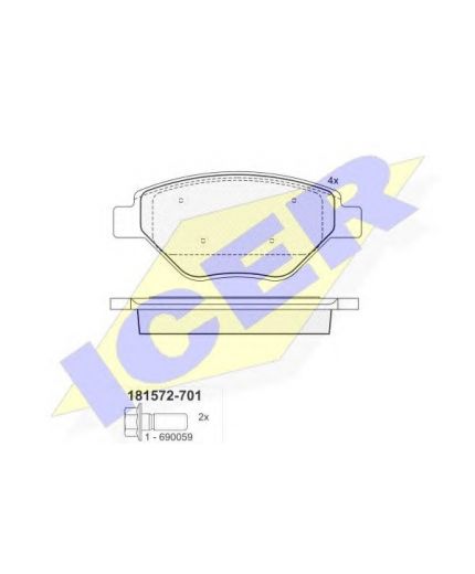 ICER Колодки дисковые