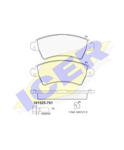 ICER Колодки дисковые