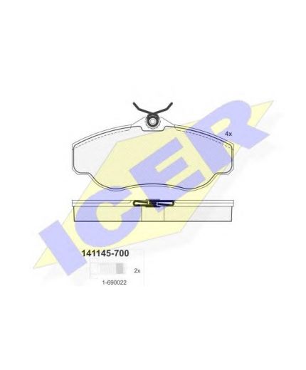 ICER Колодки дисковые