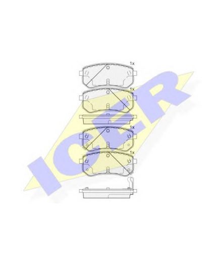 ICER Колодки дисковые