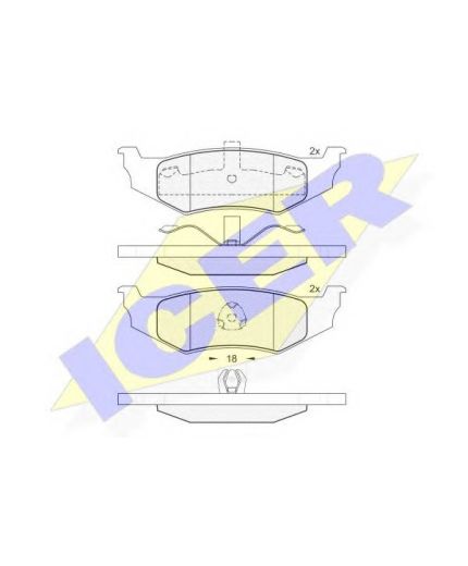 ICER Колодки дисковые