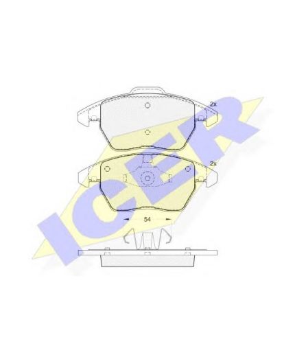 ICER Колодки дисковые