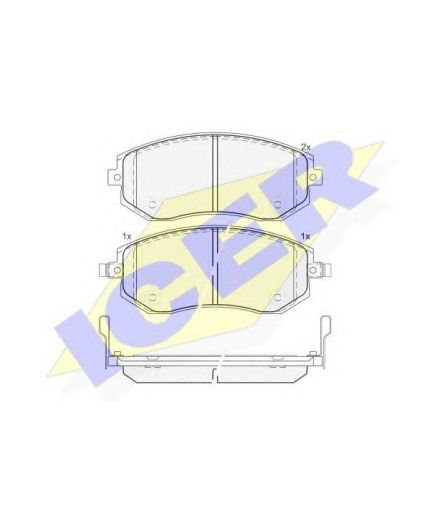 ICER Колодки дисковые передние