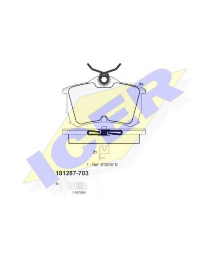 ICER Колодки дисковые