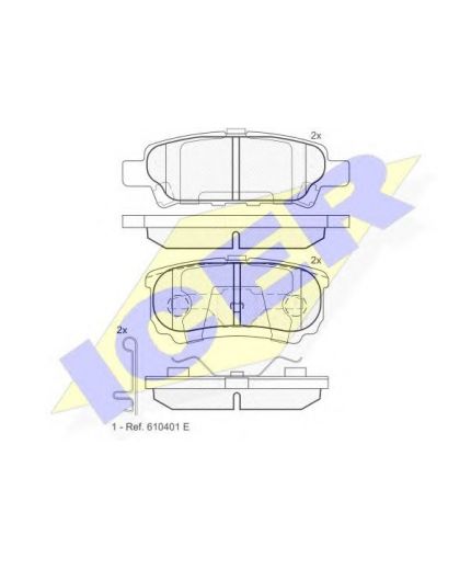 ICER Колодки дисковые задние
