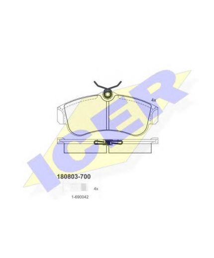 ICER Колодки дисковые