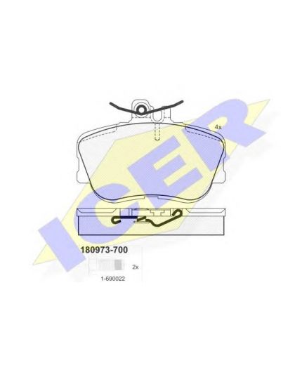 ICER Колодки дисковые передние