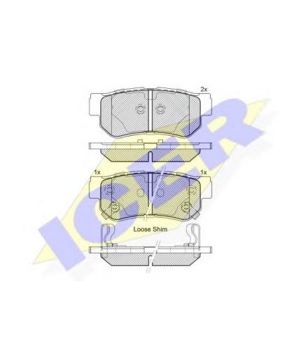 ICER Колодки дисковые