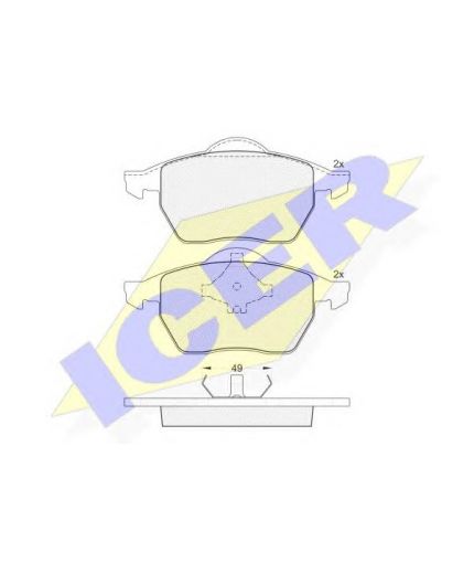 ICER Колодки дисковые передние Фото 2