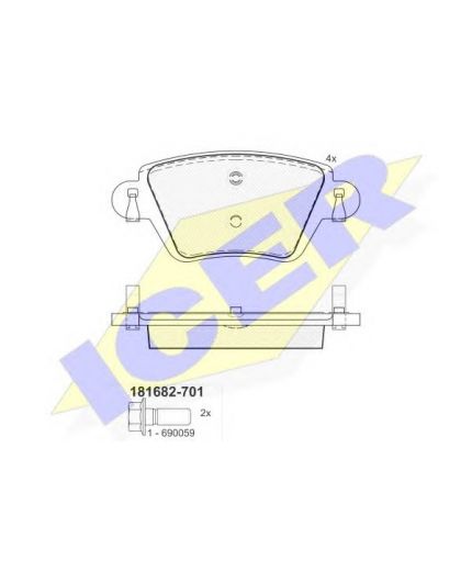 ICER Колодки дисковые