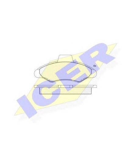 ICER Колодки дисковые