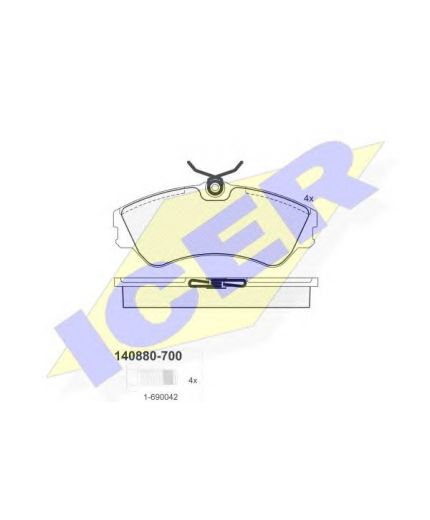 ICER Колодки дисковые