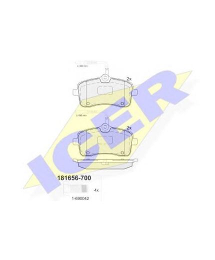 ICER Колодки дисковые