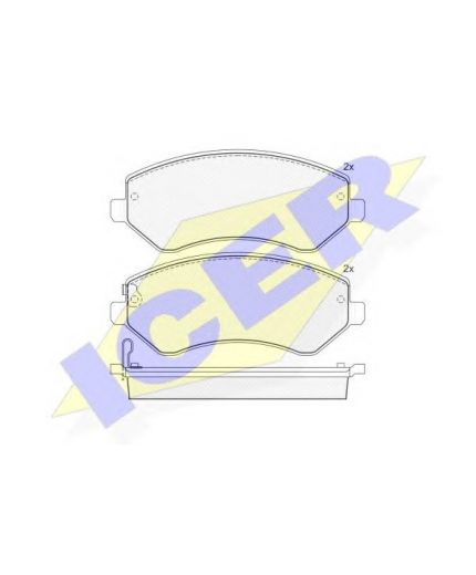 ICER Колодки дисковые передние