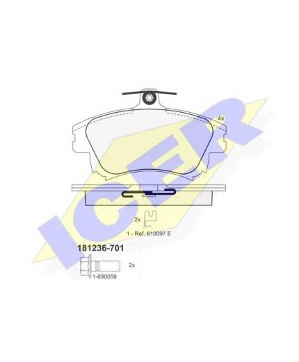 ICER Колодки дисковые