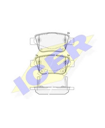 ICER Колодки дисковые задние