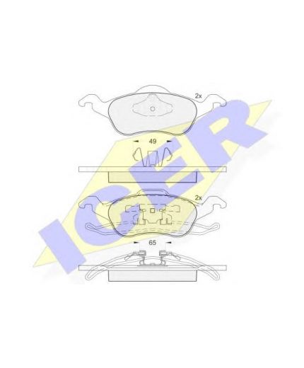 ICER Колодки дисковые