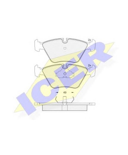 ICER Колодки дисковые передние