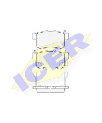 ICER Колодки дисковые задние
