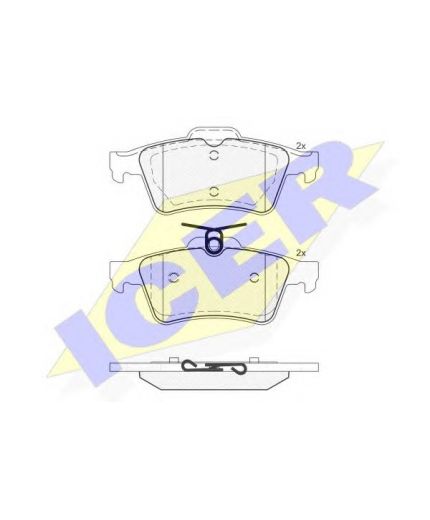 ICER Колодки дисковые задние