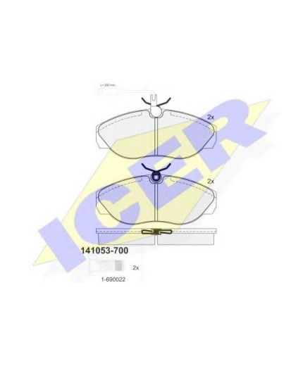 ICER Колодки дисковые
