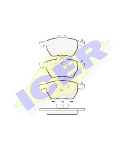 ICER Колодки дисковые передние