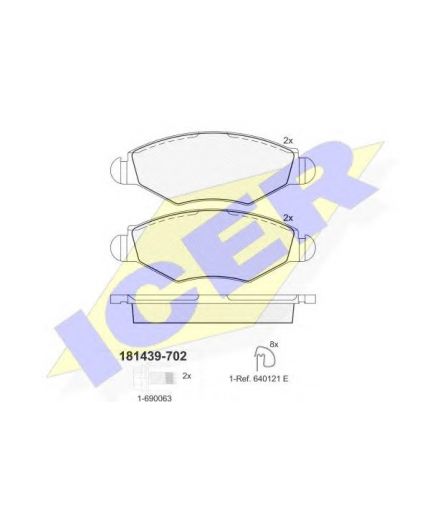 ICER Колодки дисковые передние