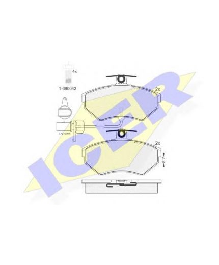 ICER Колодки дисковые