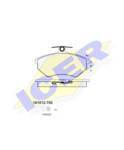 ICER Колодки дисковые