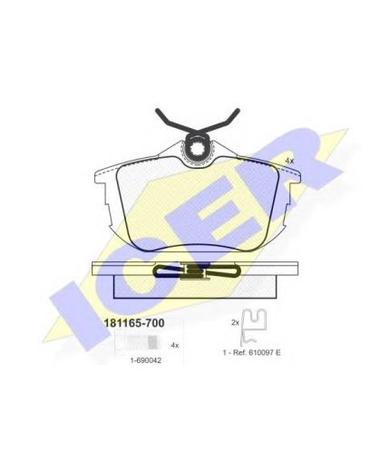 ICER Колодки дисковые