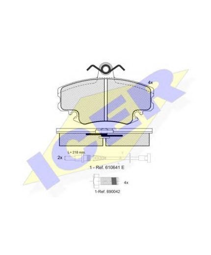 ICER Колодки дисковые передние