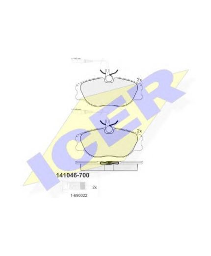 ICER Колодки дисковые передние