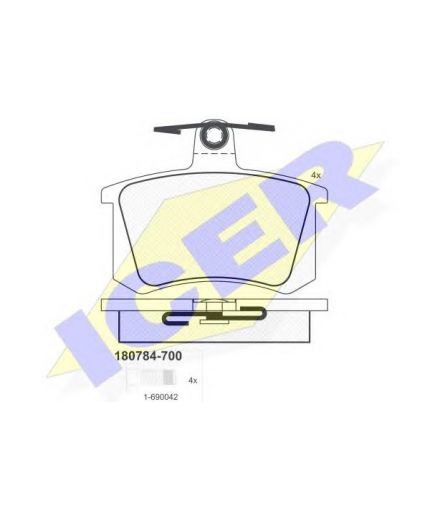 ICER Колодки дисковые