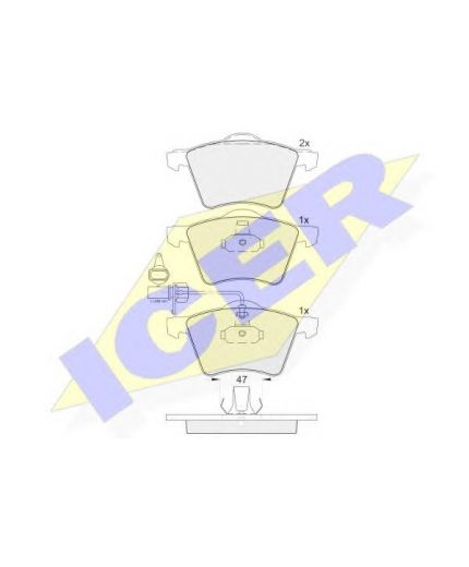 ICER Колодки дисковые передние