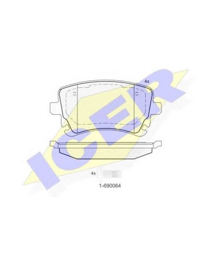 ICER Колодки дисковые задние