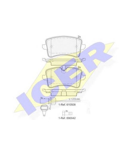 ICER Колодки дисковые задние