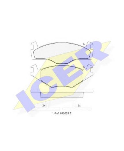ICER Колодки дисковые передние