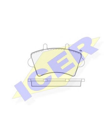 ICER Колодки дисковые передние