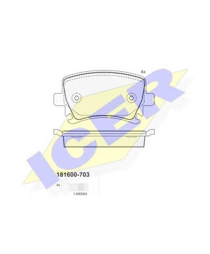 ICER Колодки дисковые