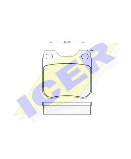 ICER Колодки дисковые