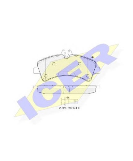 ICER Колодки дисковые задние