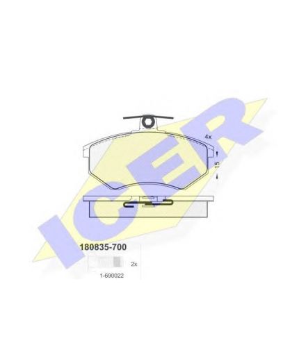 ICER Колодки дисковые