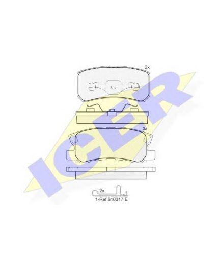 ICER Колодки дисковые задние