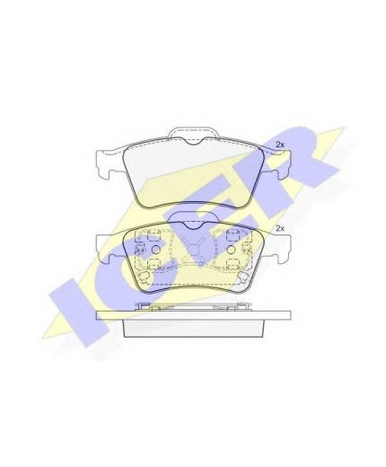 ICER Колодки дисковые задние